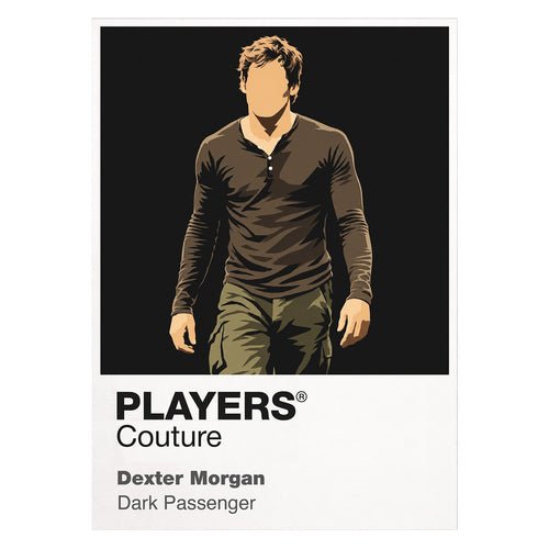 Dexter Morgan Dexter Morgan in forensic gloves beneath the bright Miami surface and darker ritual Icon Frame artwork on white