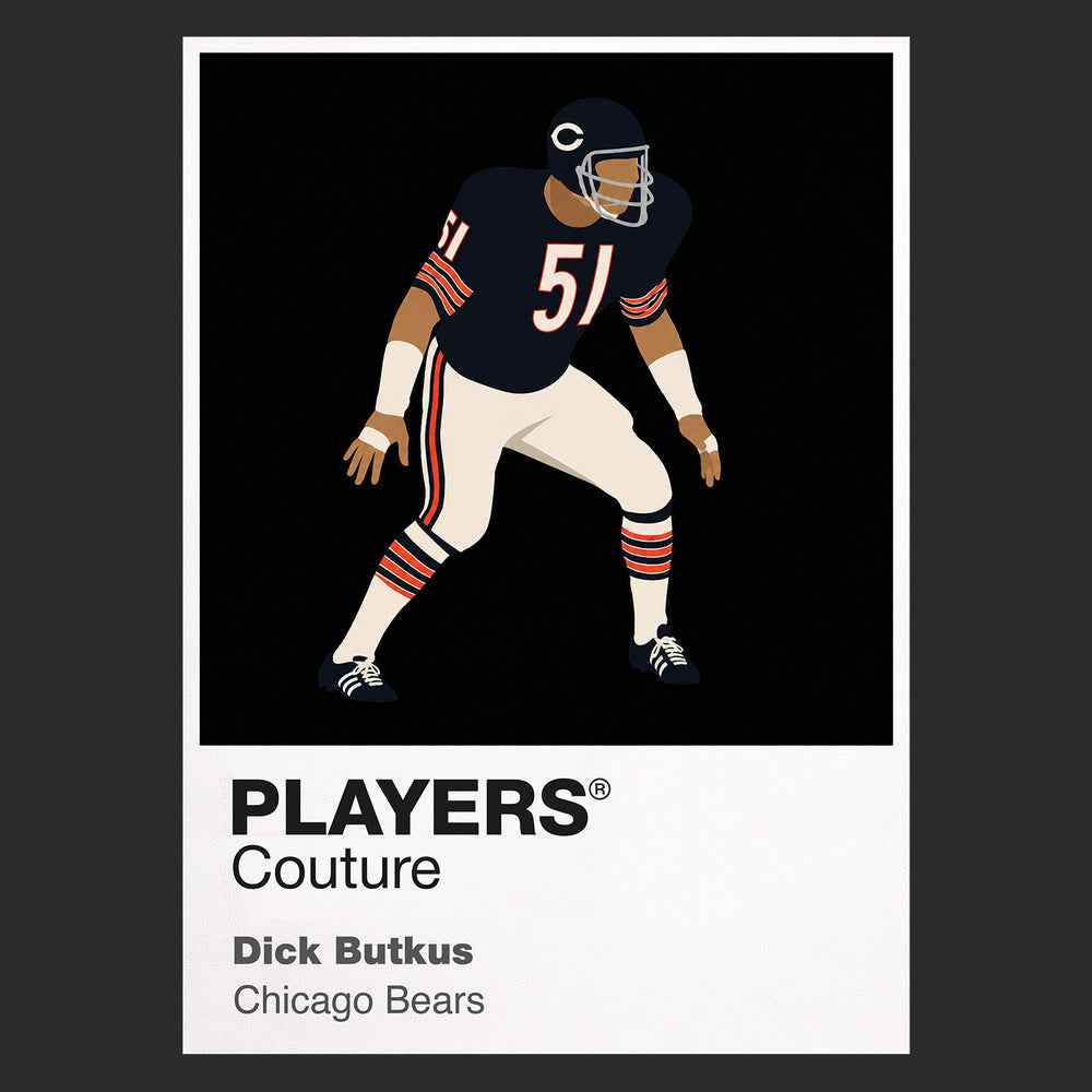 Dick Butkus Bears American Football Icon Frame Men's T-Shirt