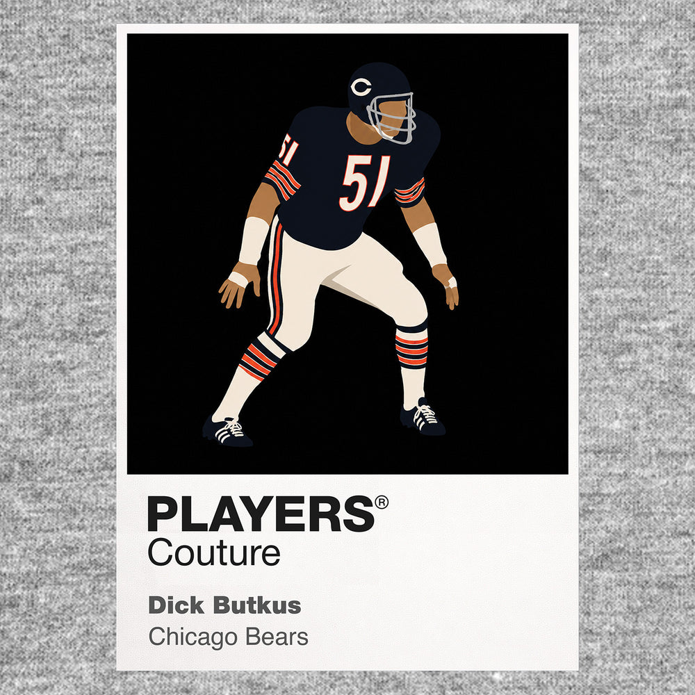 Dick Butkus Bears American Football Icon Frame Men's T-Shirt
