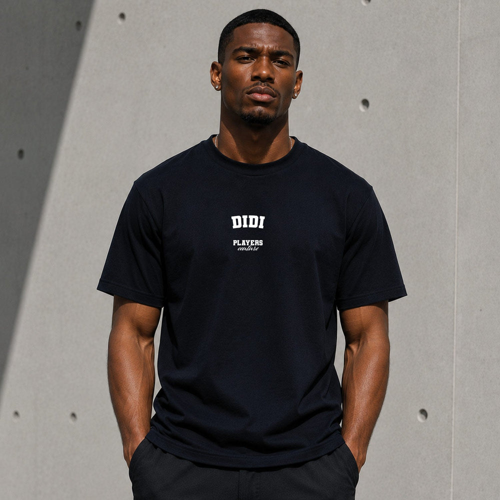 Didi navy men's T-shirt lifestyle photograph 8