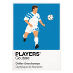 Didier Deschamps Marseille Icon Frame artwork on white