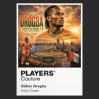 Didier Drogba Ivory Coast Atlas Frame artwork by Players Couture