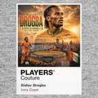 Didier Drogba Ivory Coast Atlas Frame artwork by Players Couture