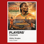 Didier Drogba Ivory Coast Atlas Frame artwork by Players Couture