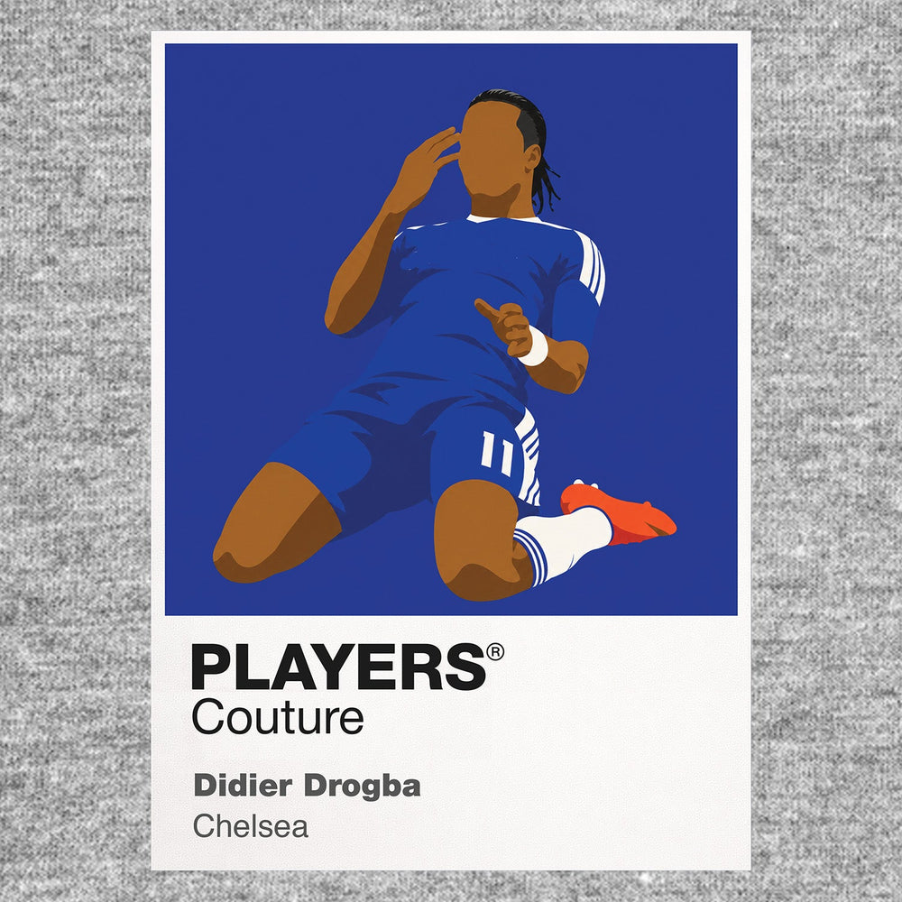 Didier Drogba Chelsea Icon Frame — Gray
