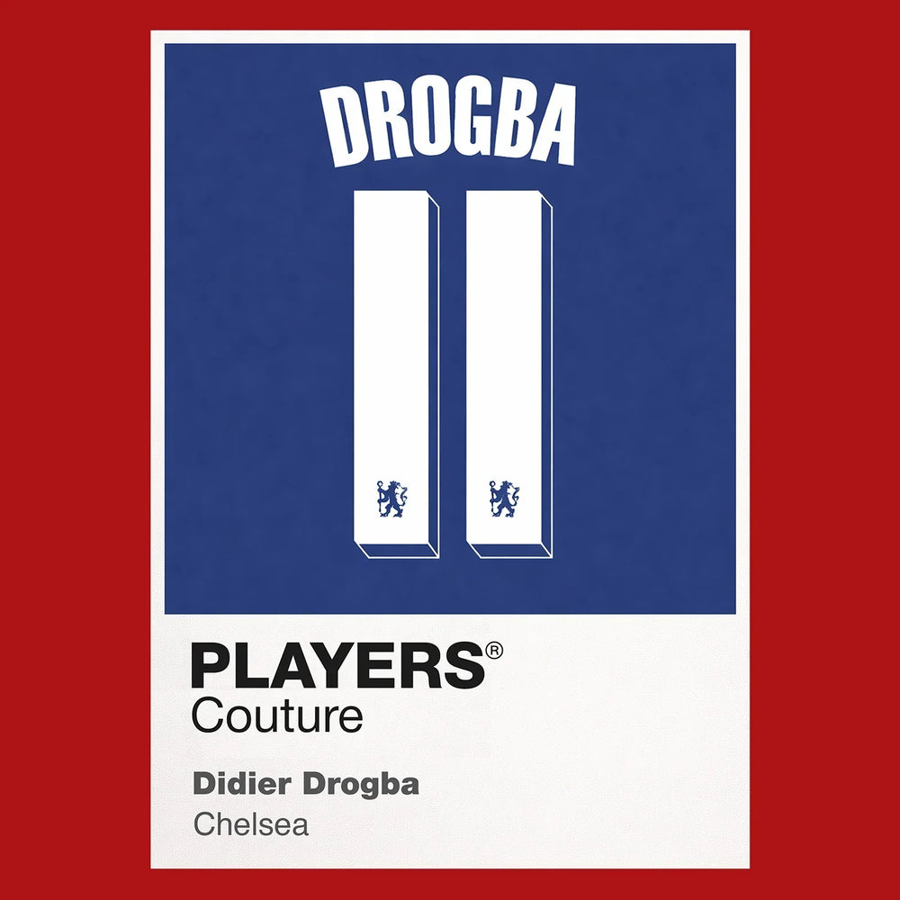 Didier Drogba 11 Football Shirt Frame Men's Hoodie – red close-up detail shot of the Didier Drogba 11 Football Players