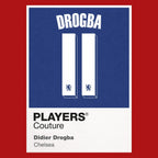 Didier Drogba 11 Football Shirt Frame Men's Hoodie – red close-up detail shot of the Didier Drogba 11 Football Players