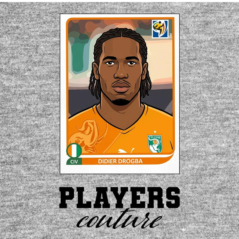 Didier Drogba World Cup Sticker Men's Hoodie – didier drogba grey Players Couture design
