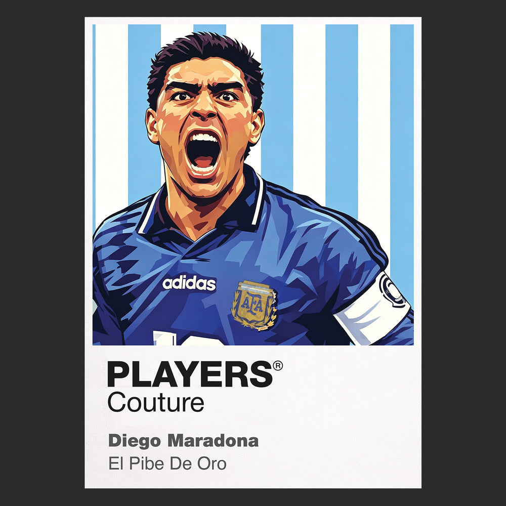 Diego Maradona Argentina Atlas Frame Red men's hoodie by Players Couture