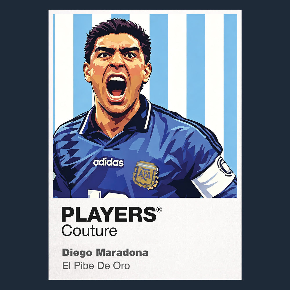 Diego Maradona Argentina Atlas Frame Red men's hoodie by Players Couture