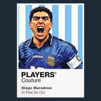 Diego Maradona Argentina Atlas Frame Red men's hoodie by Players Couture