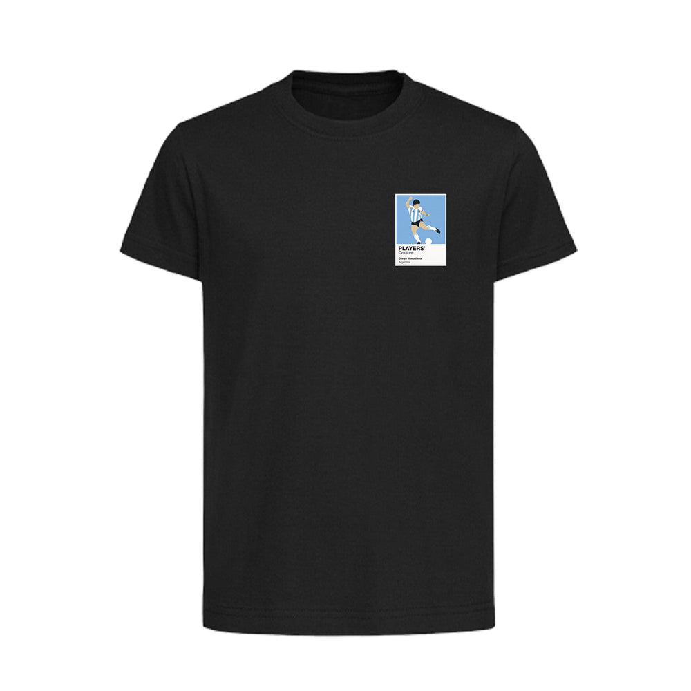 Diego Maradona Players Couture Kids Black T-Shirt
