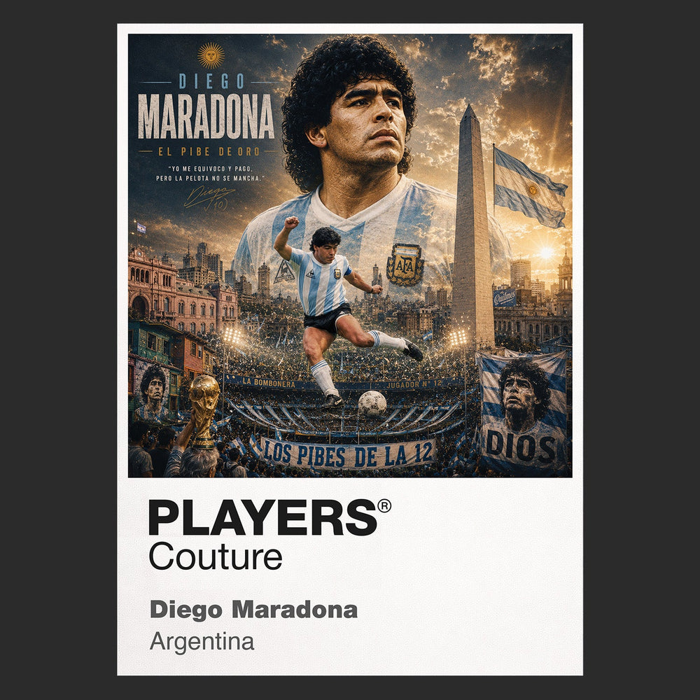 Diego Maradona Argentina Atlas Frame artwork by Players Couture