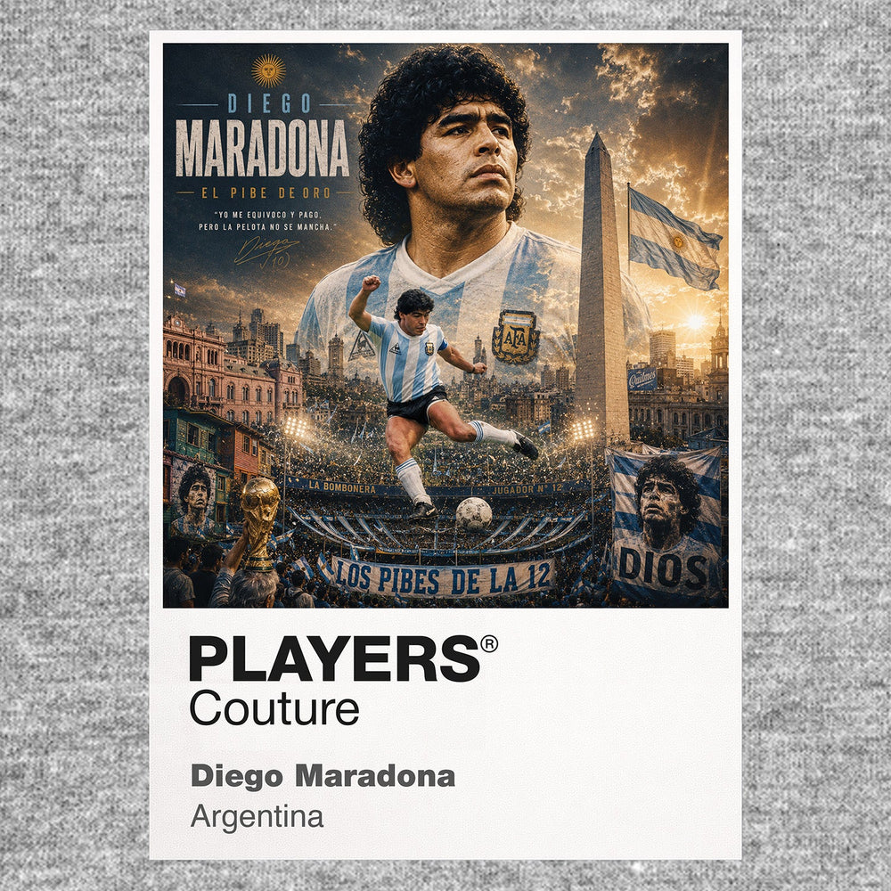 Diego Maradona Argentina Atlas Frame artwork by Players Couture