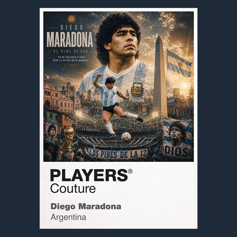 Diego Maradona Argentina Atlas Frame artwork by Players Couture