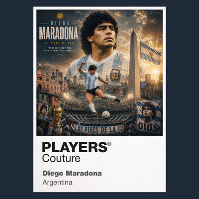 Diego Maradona Argentina Atlas Frame artwork by Players Couture
