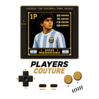 Diego Maradona 1P 8-Bit hoodie retro gaming design by Players Couture