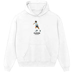 Diego Maradona hoodie – white men's hoodie with black Diego Maradona letters and Players Couture logo on the chest