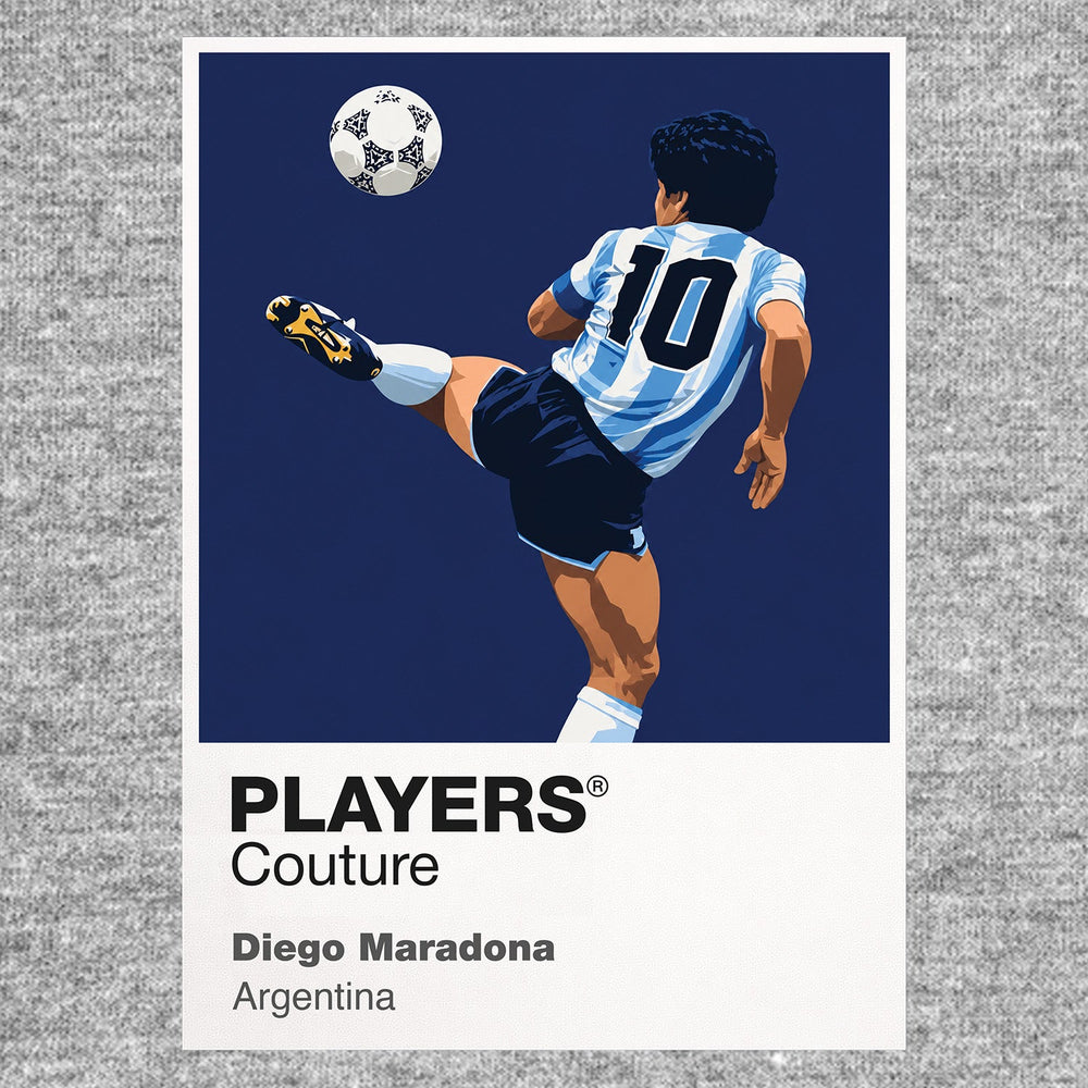 Diego Maradona Argentina Icon Frame artwork in grey
