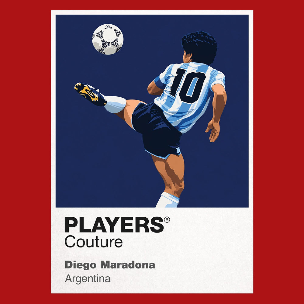Diego Maradona Argentina Icon Frame artwork in red