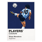 Diego Maradona Argentina Icon Frame artwork in white