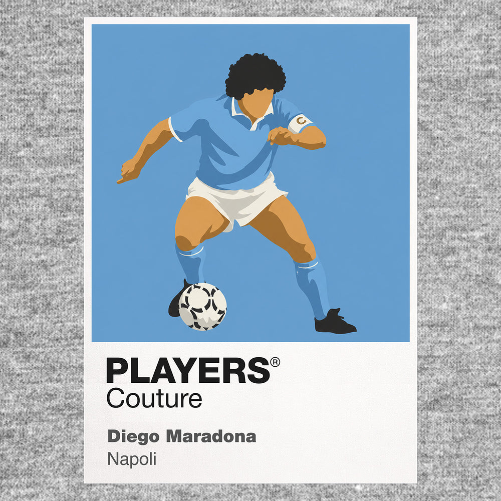 Diego Maradona Napoli Icon Frame — Gray