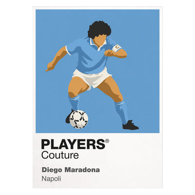 Diego Maradona Napoli Icon Frame — White