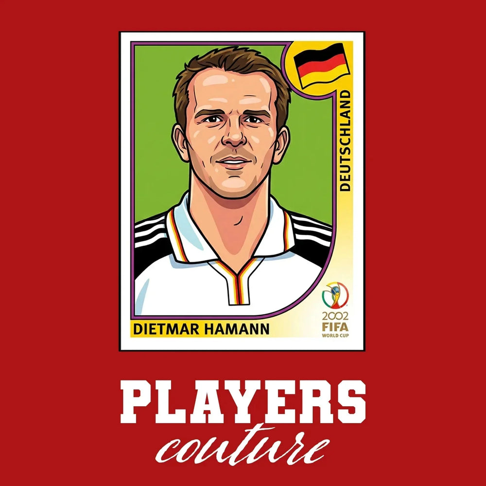 Dietmar Hamann World Cup Sticker Kids Hoodie – dietmar hamann red Players Couture design