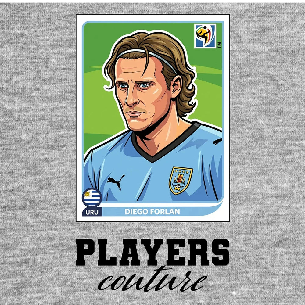 Diego Forlan World Cup Sticker Kids Hoodie – diogo forlan grey Players Couture design