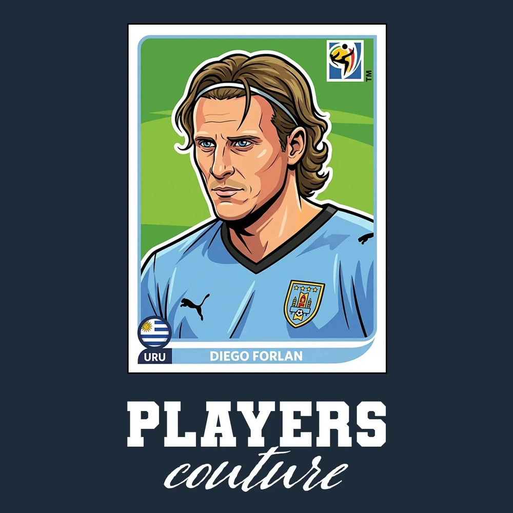 Diego Forlan World Cup Sticker Kids Hoodie – diogo forlan navy Players Couture design