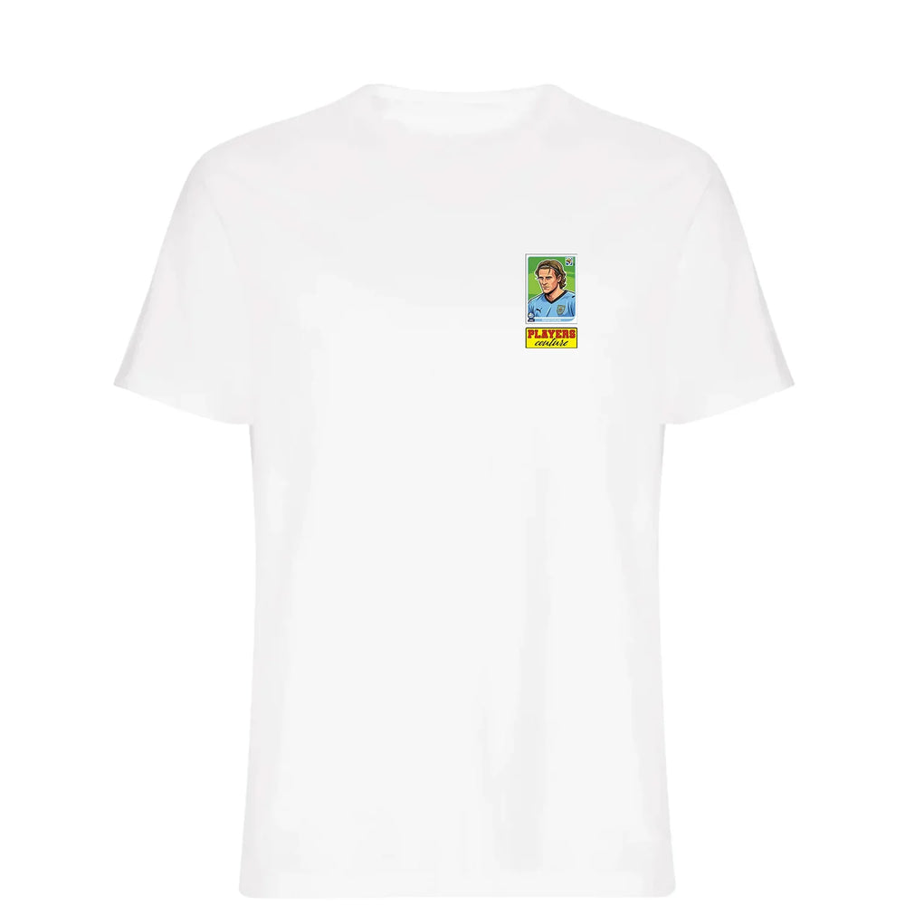Diego Forlan World Cup t-shirt – white men's t-shirt featuring the Diego Forlan World Cup Players Couture logo