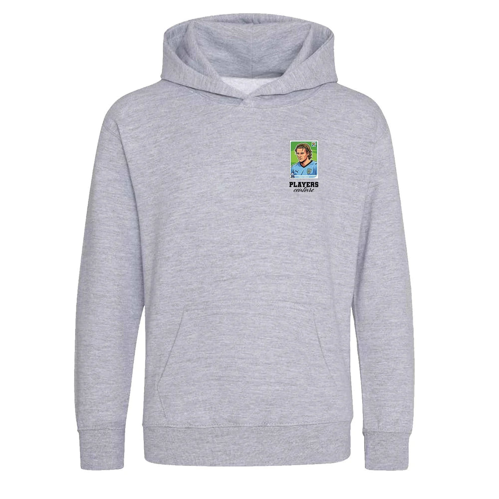 Diego Forlan World Cup Sticker Kids Hoodie – diogo forlan sticker kids grey hoodie Players Couture design