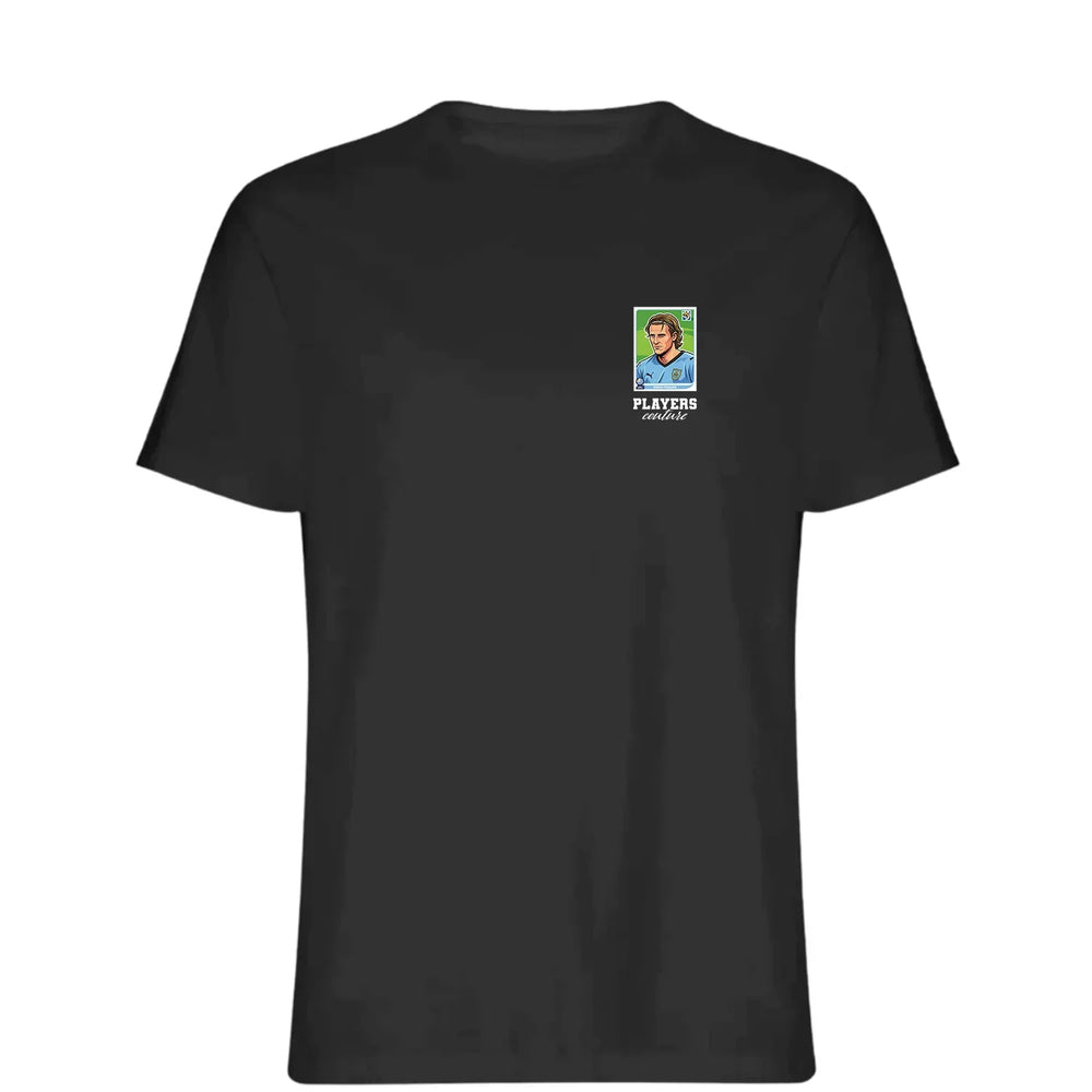 Diego Forlan World Cup t-shirt – black men's t-shirt featuring the Diego Forlan World Cup Players Couture logo