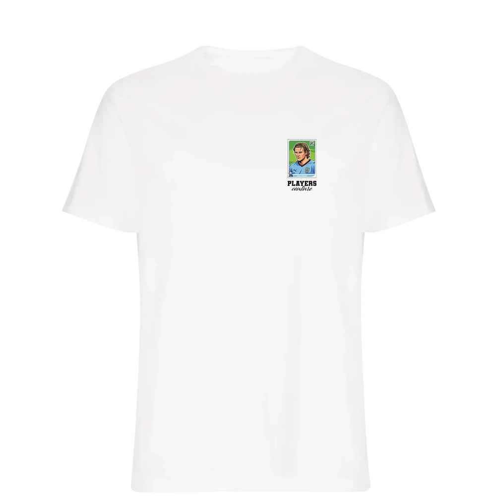 Diego Forlan World Cup t-shirt – white men's t-shirt featuring the Diego Forlan World Cup Players Couture logo