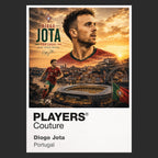 Diogo Jota Portugal Atlas Frame artwork by Players Couture