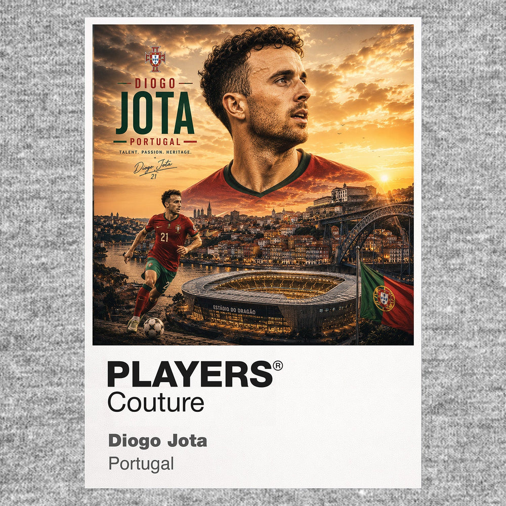 Diogo Jota Portugal Atlas Frame artwork by Players Couture