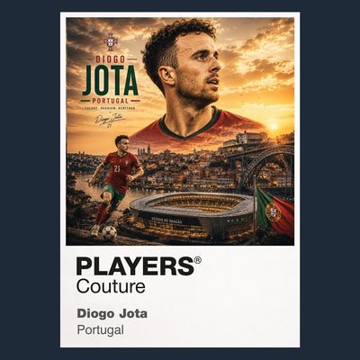 Diogo Jota Portugal Atlas Frame artwork by Players Couture