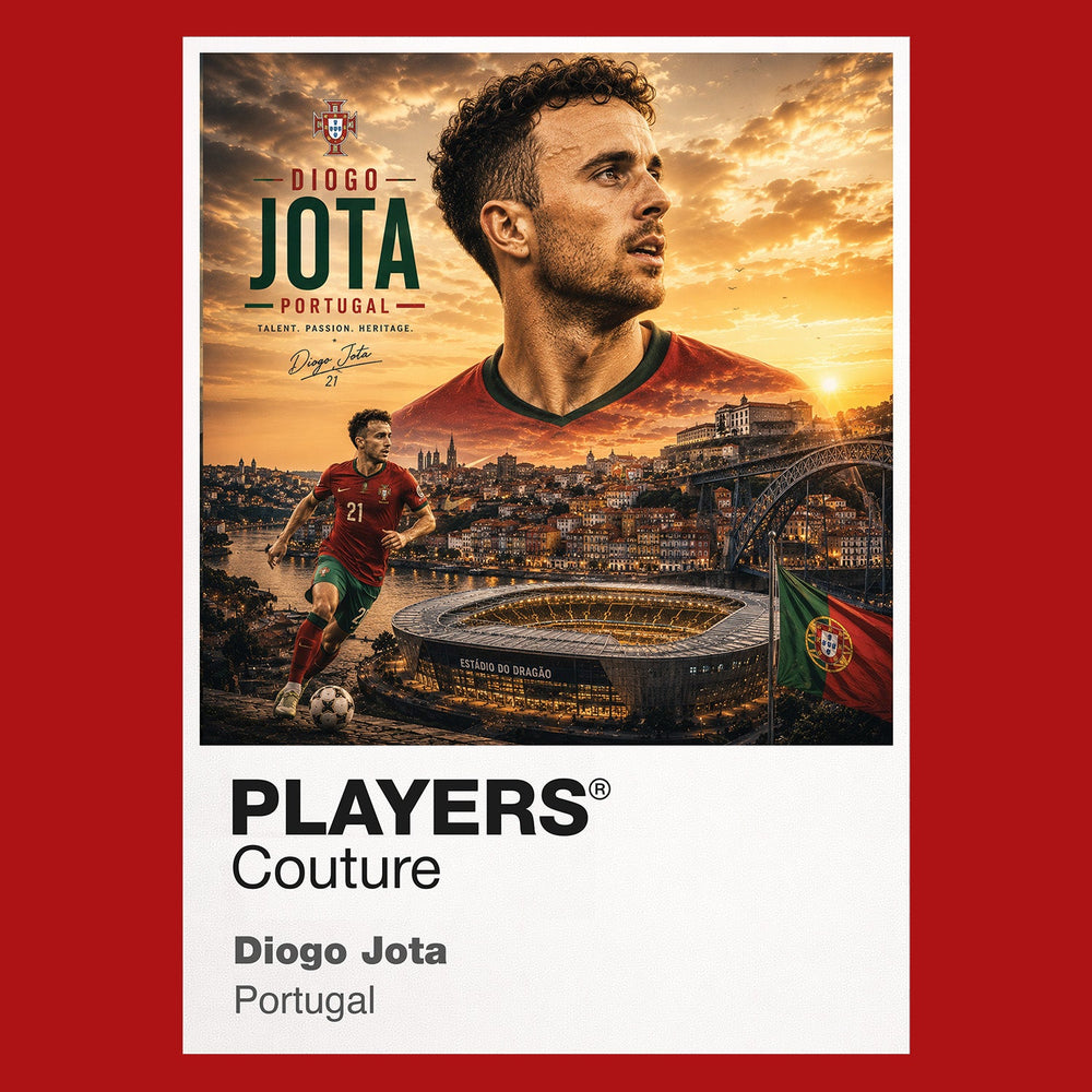 Diogo Jota Portugal Atlas Frame artwork by Players Couture