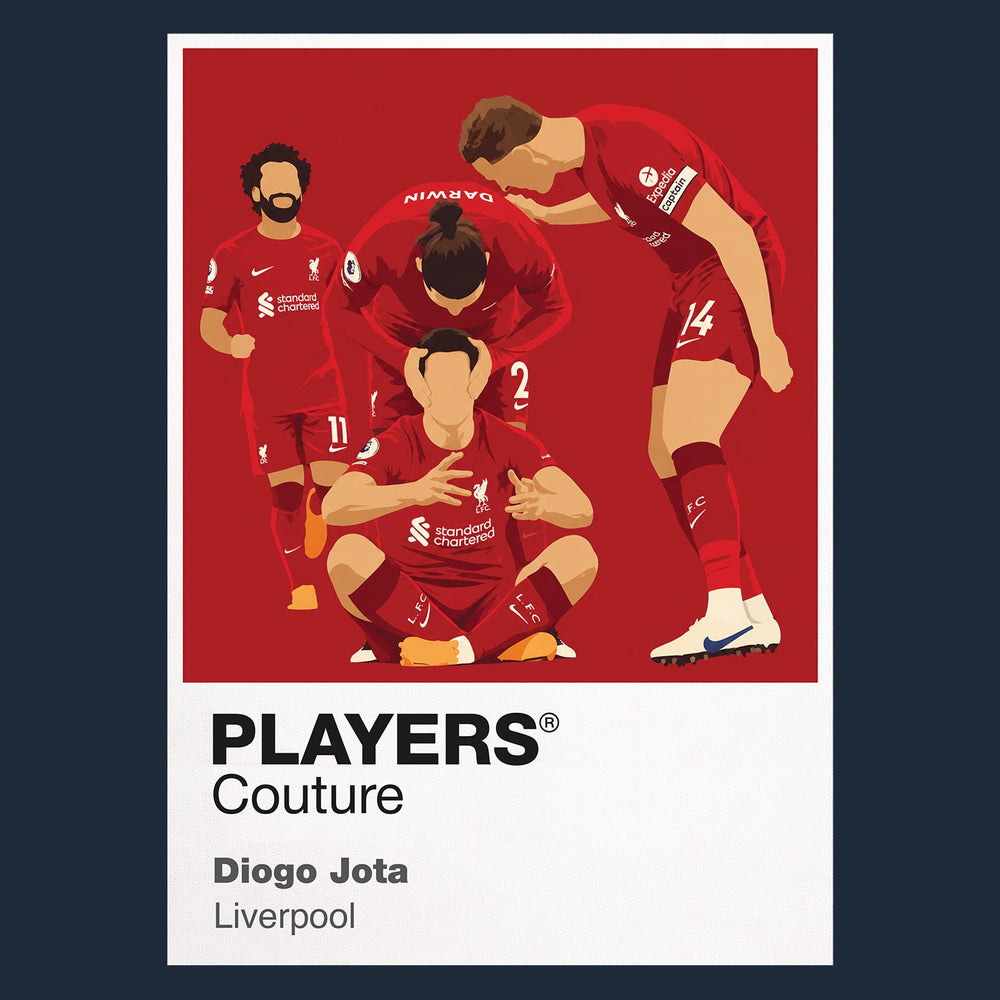 Diogo Jota Liverpool navy Icon Frame artwork detail