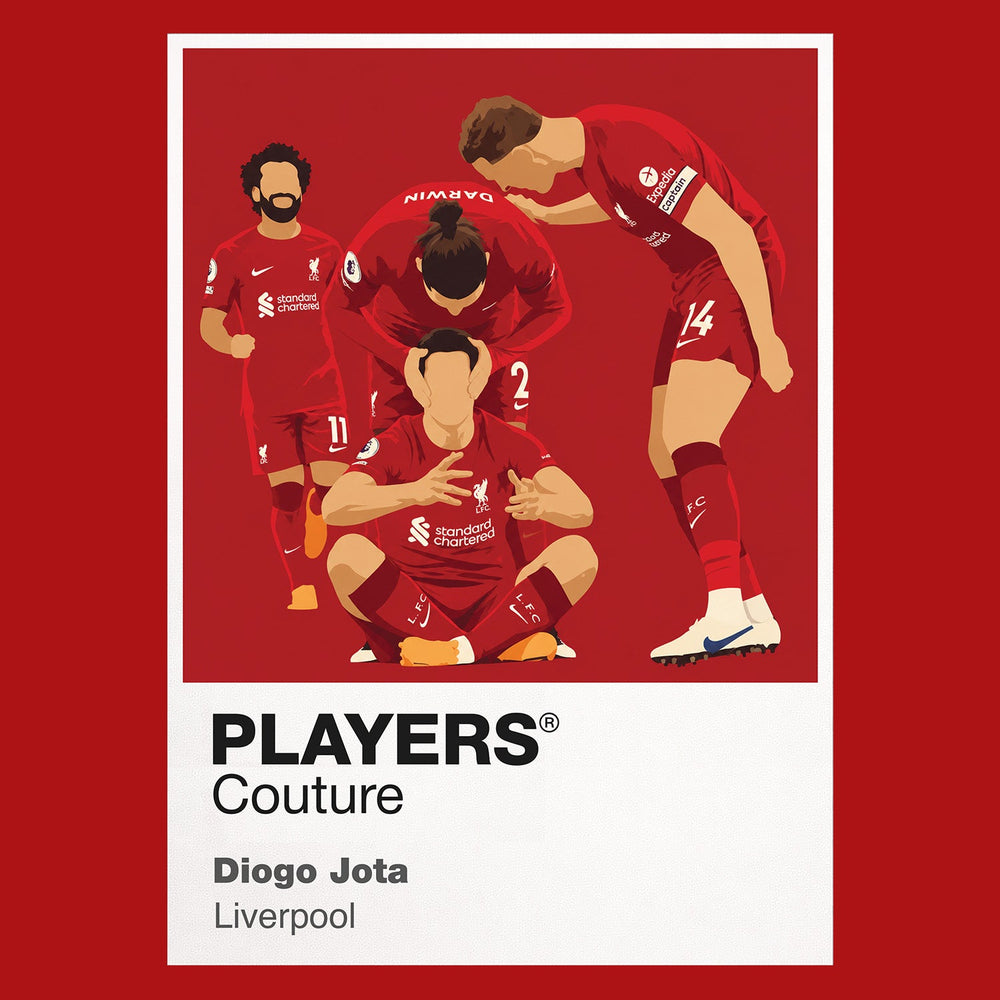 Diogo Jota Liverpool red Icon Frame artwork detail