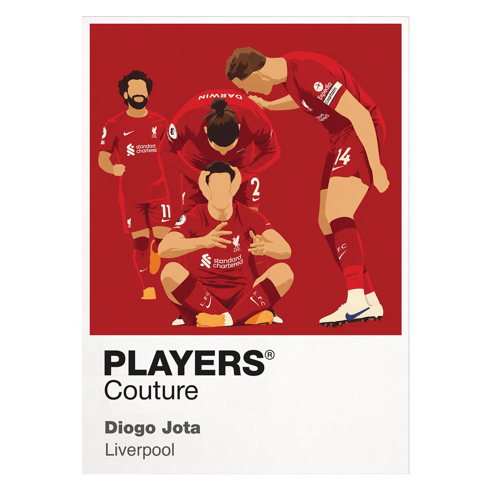 Diogo Jota Liverpool white Icon Frame artwork detail