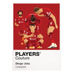 Diogo Jota Liverpool white Icon Frame artwork detail