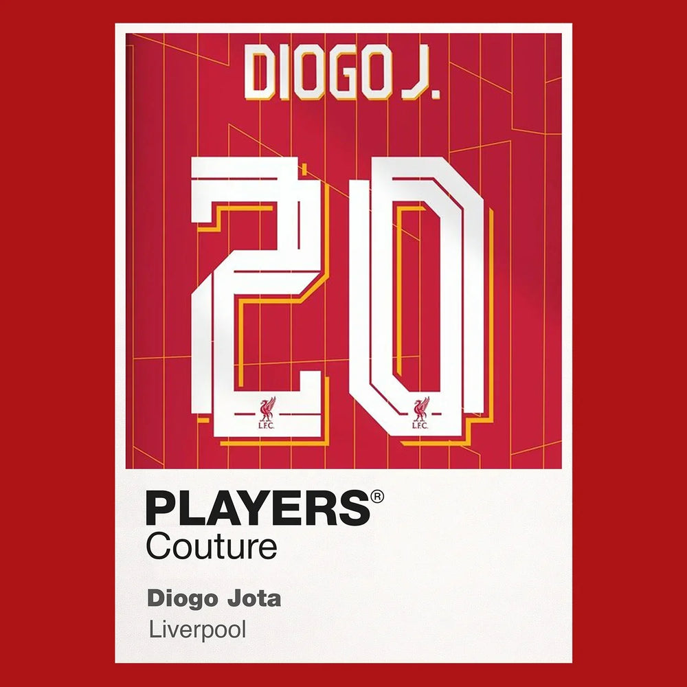 Diogo Jota 20 Football Shirt Frame Men's Hoodie – red close-up detail shot of the Diogo Jota 20 Football Players Couture