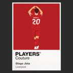 Diogo Jota Liverpool Icon Frame — Black