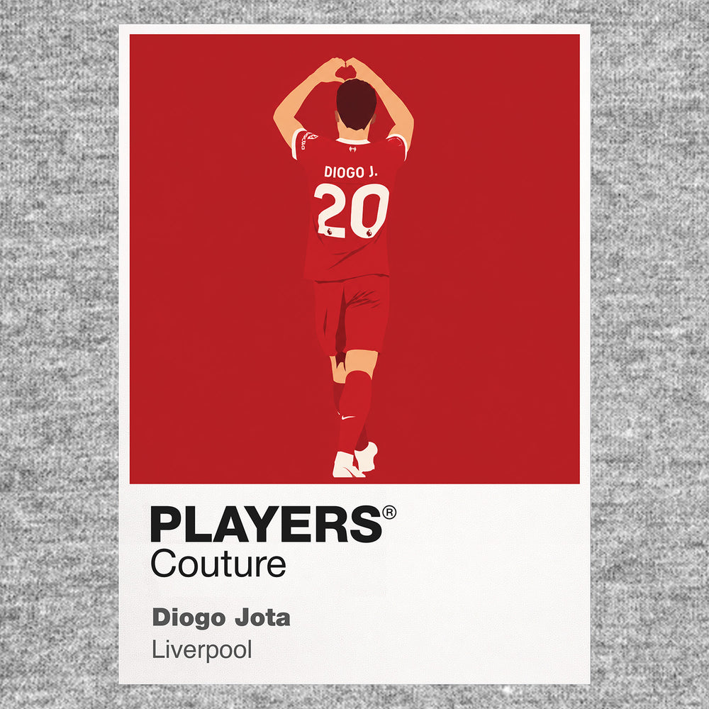 Diogo Jota Liverpool Icon Frame — Gray