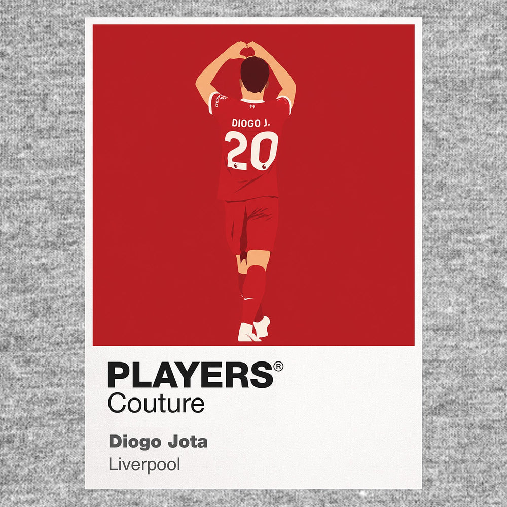 Diogo Jota Liverpool Icon Frame Kids T-Shirt — Gray Artwork