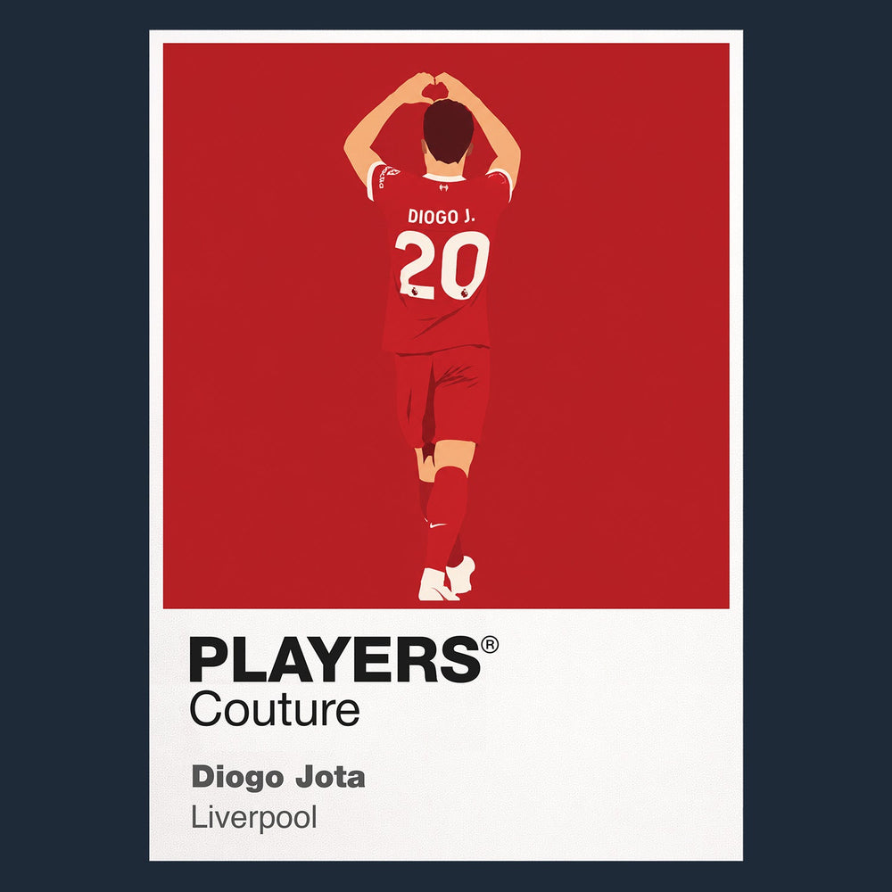 Diogo Jota Liverpool Icon Frame Kids T-Shirt — Navy Artwork