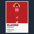 Diogo Jota Liverpool Icon Frame Kids T-Shirt — Navy Artwork