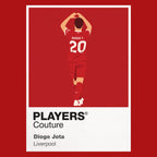 Diogo Jota Liverpool Icon Frame — Red