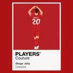 Diogo Jota Liverpool Icon Frame — Red